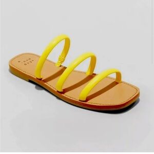 Women's wren triple strap sandals A New Day yellow size 9 new